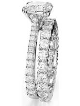 Swar*vski - Set (2), Round cut, White, Rhodium plated-5649216-