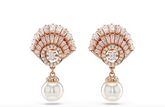 Swar*vski - Dyllia Earrings, Rose Gold-Tone and White Crystals, 5689196