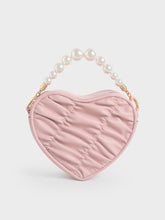 MINOR-DEFECT - Charles & Ke*th - Bead Handle Heart Evening Bag - WHITE(NB) 14 AUGUST SALE