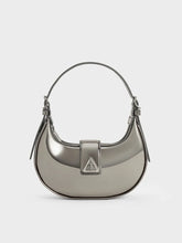 Charles & Ke*th - Trice Metallic Accent Belted Shoulder Bag - Pewter (AD-Sep)