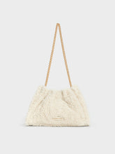 Charles & Ke*th - Cyrus Furry Slouchy Chain-Handle Bag - Cream(NB)