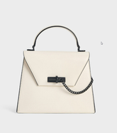 Charles & Ke*th - Samantha Envelope Top Handle Bag - Cream (AD-May)