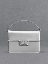 Charles & Ke*th - Leather Metallic Boxy Bag - Silver (AD-Sep-SW)
