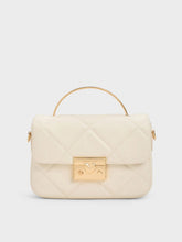 Charles & Ke*th - Quilted Boxy Top Handle Bag - Cream (AD-JUN13-PT)