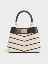 Charles & Ke*th - Eleni Canvas Chevron Top Handle Bag - Multi (AD-Oct-SW)
