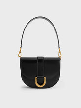 Charles & Ke*th - Gabine Leather Saddle Bag - Black (AD-July)