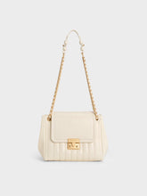 Charles & Ke*th - Donna Crinkle-Effect Shoulder Bag - Cream (AD-NOV-LT)
