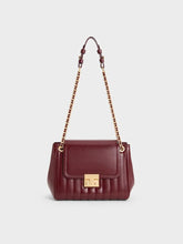 Charles & Ke*th - Donna Crinkle-Effect Shoulder Bag - Burgundy (AD-NOV-LT)