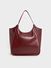 Charles & Ke*th -  Sianna Crinkle-Effect Slouchy Tote Bag - Burgundy (AD-May)