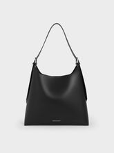 Charles & Ke*th -Hertha Trapeze Slouchy Hobo Bag - Noir (AD-JUN13-PT)