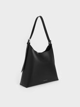 Charles & Ke*th -Hertha Trapeze Slouchy Hobo Bag - Noir (AD-JUN13-PT)
