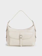 Charles & Ke*th - Bryna Belted Hobo Bag - Cream (AD-SEP)