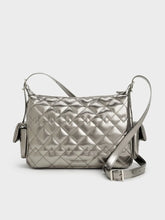 Charles & Ke*th - Duo Metallic Quilted Shoulder Bag - Pewter (AD-SEP)