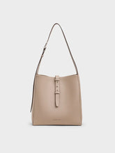Charles & Ke*th - Beryl Recycled Leather Belted Hobo Bag - Taupe (AD-SEP)