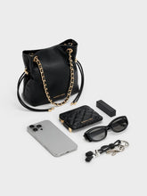 Charles & Ke*th - Arya Braided-Strap Double-Handle Crossbody Bag - Black (AD-SEP)