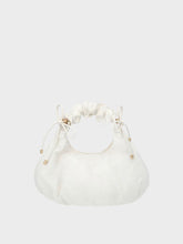 Charles & Ke*th - (MINOR DEFECT) Maisy Ruched Nylon Bag- WHITE-SALE (NB)