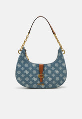 Gues* - Kuba top zip shoulder bag- Handbag - denim logo (AD-DEC-ANW-LH-SA)