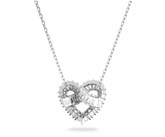 Swar*vski - Matrix pendant Mixed cuts, Heart, White, Rhodium plated - 5647924 (AD-FB26-SW)