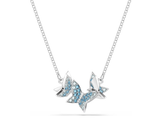 Swar*vski - Idyllia Lilia necklace Butterfly, Blue, Rhodium plated - 5662181 (AD-FB26-SW)