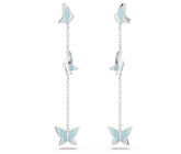 Swar*vski - Idyllia Lilia drop earrings Butterfly, Blue, Rhodium plated - 5662182 (AD-FB26-SW)