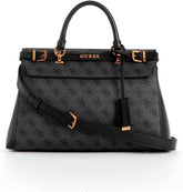 Gues* - Sestri Luxury Satchel Handbag - Gray/Black (AD-DEC-ANW-LH-SA)