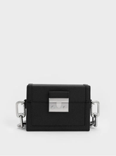Charles & Ke*th - Chain Strap Boxy Bag - Black (AD-DEC-IR-R-LT) Minor Defect