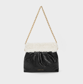 Charles & Ke*th - Duo Furry Chain Handle Shoulder Bag - Multi (AD-DEC-IR-R-LT)(long belt missing)
