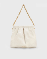 Charles & Ke*th - Duo Double Chain Hobo Bag - Cream (AD-DEC-IR-R-LT)