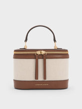 (Minor defect)Charles & Ke*th Enola Top Handle Vanity Bag - Chocolate (AD-MAY26-JF)