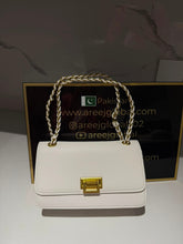Charles & Ke*th - Metallic Accent Front Flap Bag - White (AD-JUN16-LTPT)
