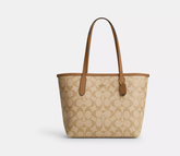 C*ACH - Small City Tote In Signature Canvas - Khakhi/Gold (AD-Sep)