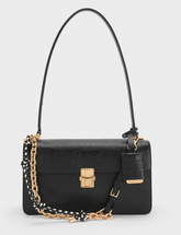 Charles & Ke*th - Acelynn Rope-Chain Shoulder Bag -Black- ((AD-JUN26-JFR)