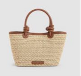 Charles & Ke*th - Sabine Canvas Knotted-Handle Tote Bag - Brown- (AD-JUN16-LTPT)