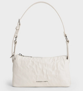 Charles & Ke*th - Lark Crinkle-Effect Shoulder Bag -Cream- (AD-JUN13-LTPT)