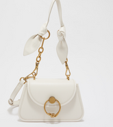 Charles & Ke*th - Joelle Tweed Ring Push-Lock Trapeze Bag-Cream- (AD-JUN16-LTPT)
