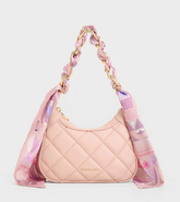Charles & Ke*th - Mini Alcott scarf handle quilted bag- Dark Pink - (AD-JUN13-LTPT)
