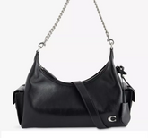 C*ACH - Juliet Cargo Pocket 30 Leather Shoulder Bag -Black - (AD-JUN26-JFRCO)