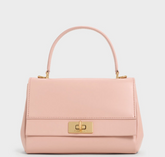 Charles & Ke*th -Lennie Chain-Strap Top Handle Bag - Light Pink - (AD-JUN26-JFR)