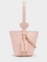 Charles & Ke*th -Duo Quilted Chain Bucket Bag - Pink - (AD-JUL26-PTT)