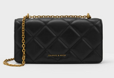 Charles & Ke*th - Paffuto Quilted Wallet On Chain with box - Black - (AD-JUL26-PTT)