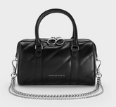Charles & Ke*th - Philomena Bowling Bag - Noir (AD-JUN26-PTT)