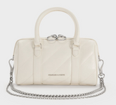 Charles & Ke*th - Philomena Bowling Bag - White (AD-JUN26-PTT)