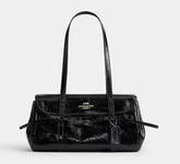 C*ACH - Bridget Flap Shoulder Bag With Bows - Black (AD-JUL26-IRF)