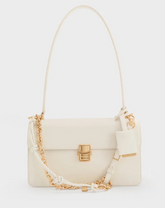 Charles & Ke*th - Acelynn Rope-Chain Shoulder Bag - Cream ((AD-JUN26-JFR)