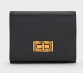 Charles & Ke*th - Edna Turn-Lock Knotted-Strap Wallet - Black (AD-SEP16-WLPT) With Box
