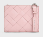 Charles & Ke*th - Ivette Woven Top-Zip Small Wallet - Pink (AD-SEP16-WLPT) With Box