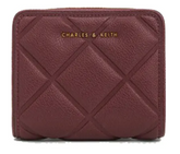Charles & Ke*th - Anwen Quilted Zip-Around Wallet - Burgundy (AD-SEP16-WLPT) With Box