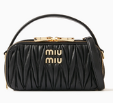 M*u M*u - Small Shoulder Bag in Matelassé Nalsppa ( Contact CS For real pic) - Black (AD-OCT26-MIPT) With Box