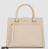 Charles & Ke*th - Anwen Structured Cross Body Bag- White -(AD-JUNE26-IR)