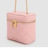 Charles & Ke*th - Nezu quilted boxy bag white- Pink- (AD-JUN13-LTPT)